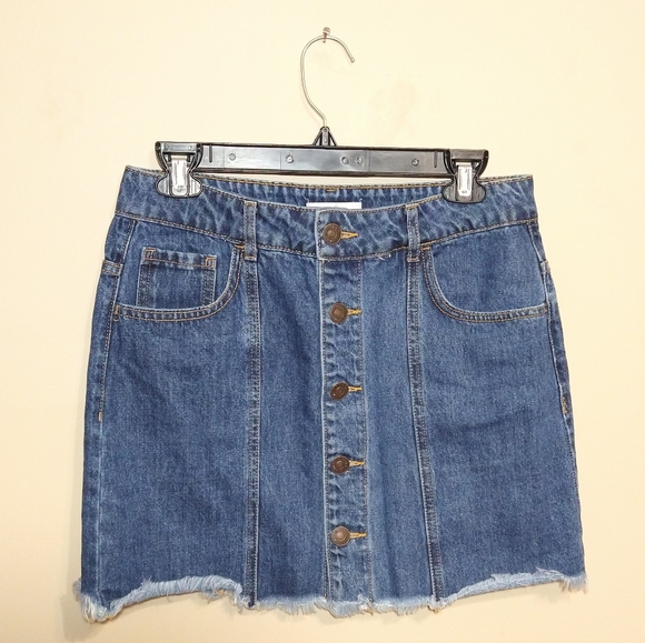 Forever 21 Dresses & Skirts - Forever 21 Blue Jean Skirt with Buttons Medium